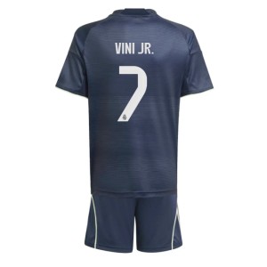 Fotbalové Dres Real Madrid Vinicius Junior #7 Dětské Venkovní Oblečení 2025-26 Krátký Rukáv (+ trenýrky)
